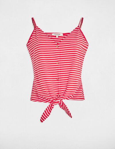Cropped V-neck tank top white women