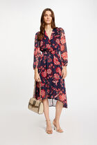 Robe midi imprimé floral multico femme