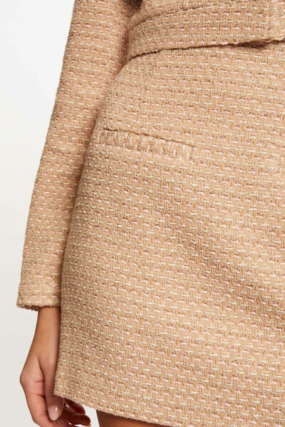 High-waisted straight skirt multico ladies'