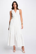 Maxi straight dress white women