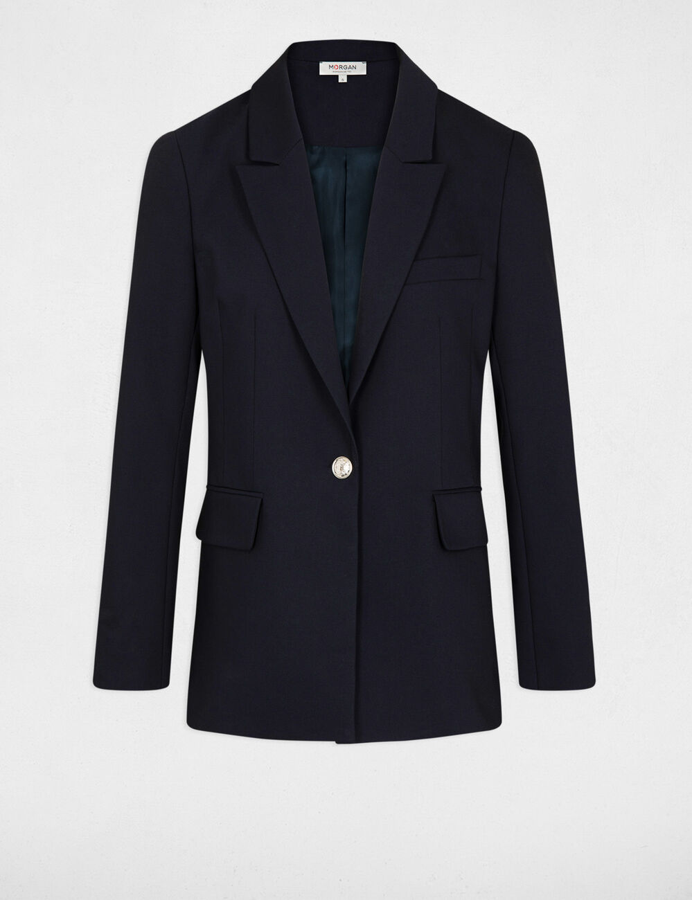 Short waisted jacket navy women