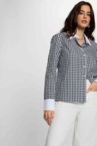 Shirt with contrasting collar multicolor women