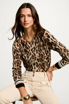 Printed jumper round neck multicolor women