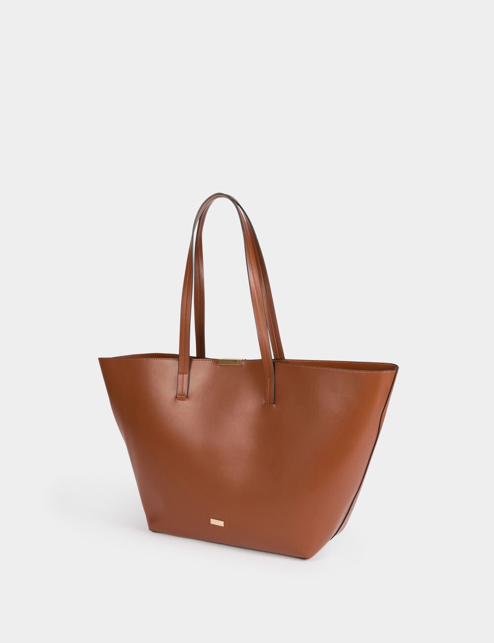Trapeze shopper bag camel women