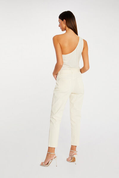 T-shirt with asymmetrical sleeves  ladies'