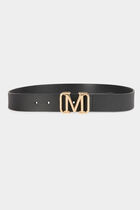 Ceinture noir en cuir noir femme