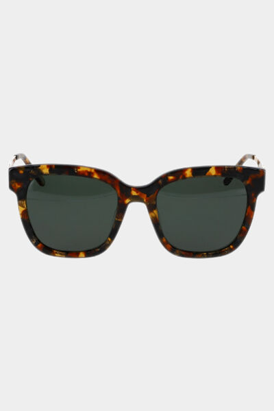 Square sunglasses chestnut brown ladies'