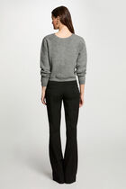 Cardigan with V-neck light grey women