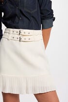 Mini skirt with fringes white women
