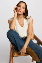 Short-sleeved t-shirt white women