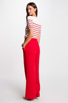 Wide leg trousers red women