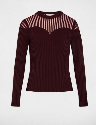Long-sleeved jumper plum women