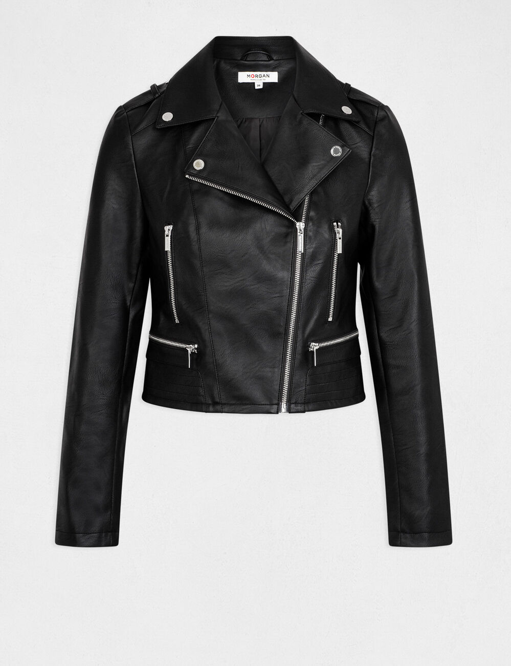 Straight jacket notched lapel collar black women