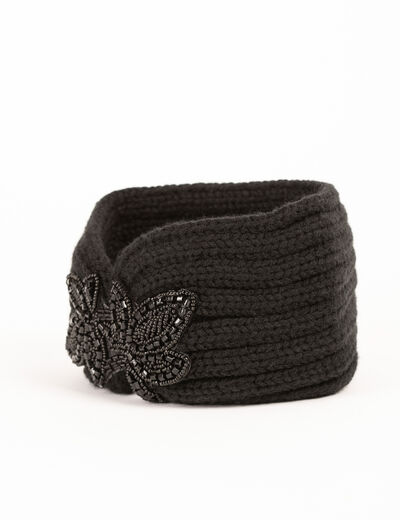 Beaded headband black ladies'