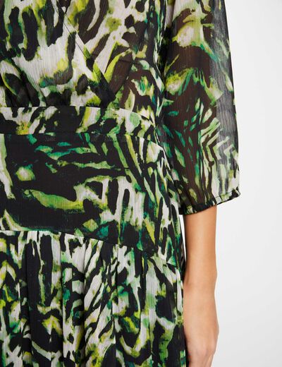 Printed loose maxi dress multicolored women