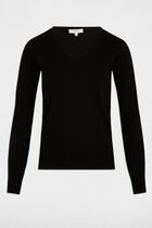 Jumper with V-neck black women