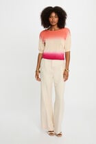 Pull manches 3/4 imprimé multicolore femme