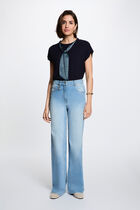 Sleeveless sweater navy blue women