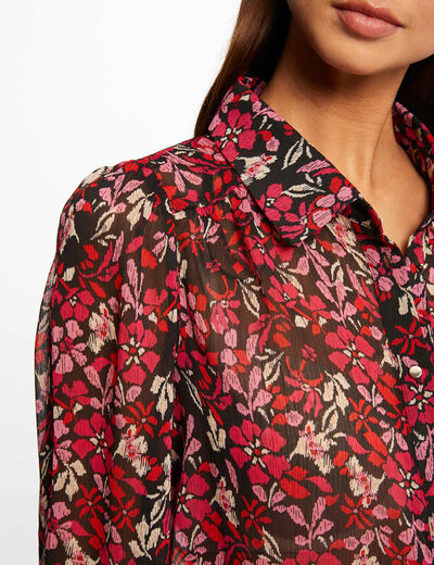 Long-sleeved shirt floral print multico ladies'