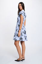 Sleeveless belted dress multicolor women