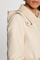 Trenchcoat faux leather detail ivory women