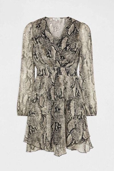 A-line dress with snake print multico ladies'