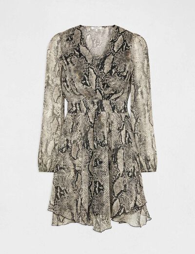 A-line dress with snake print multico ladies'