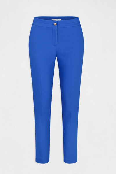Cropped straight city trousers electric blue ladies'