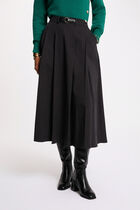 High-waisted flared skirt black women