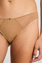 Low-rise lace knickers gold yellow women