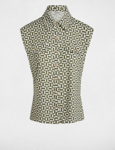 Short-sleeved blouse white women