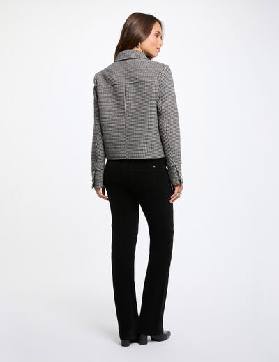 Short jacket with tailored collar multicolor women