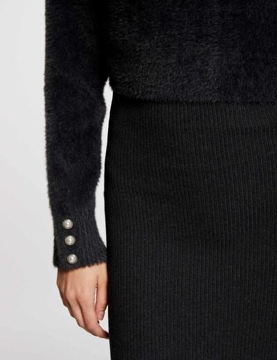 Midi 2 in 1 jumper dress dark grey women