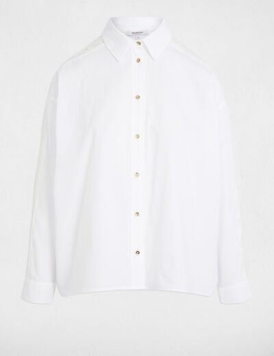 Long-sleeved shirt white women