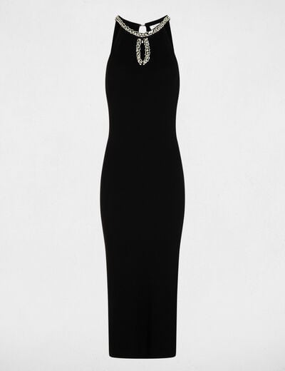 Fitted knit dress black women