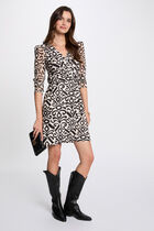 Printed A-line midi dress multicolor women