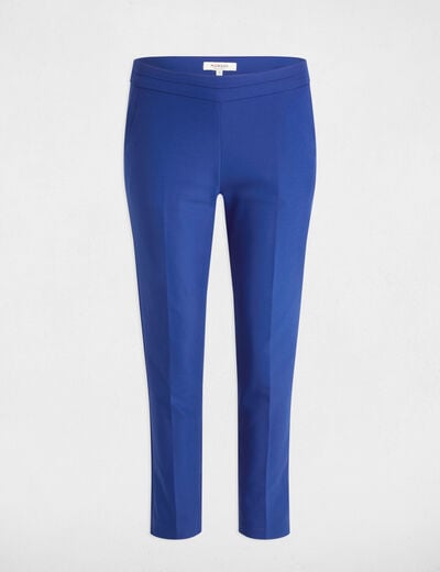 Cropped cigarette trousers electric blue women