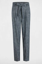 Peg trousers check print multicolor women