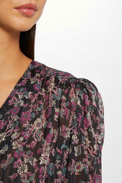 Long-sleeved printed shirt multico ladies'