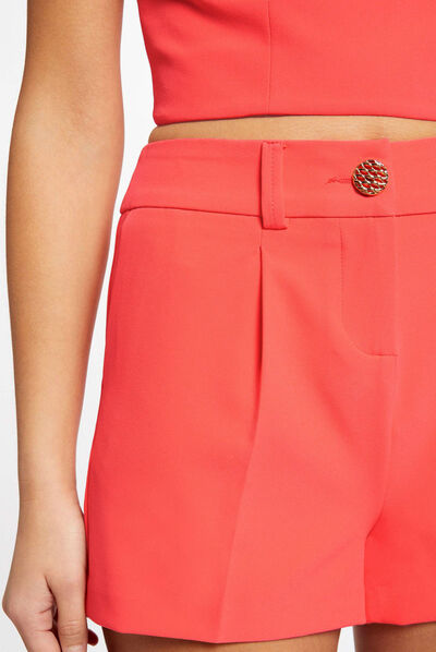 Straight city shorts with darts orange ladies'