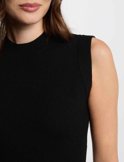 Fitted mini knitted dress black women