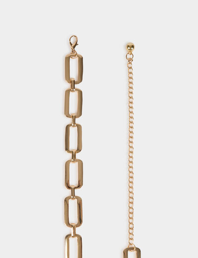 Chain belt gold yellow women