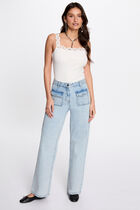 Vest top wide straps white women