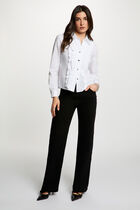 Straight shirt with notch collar white women