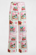 Printed wide-leg trousers multicolor women