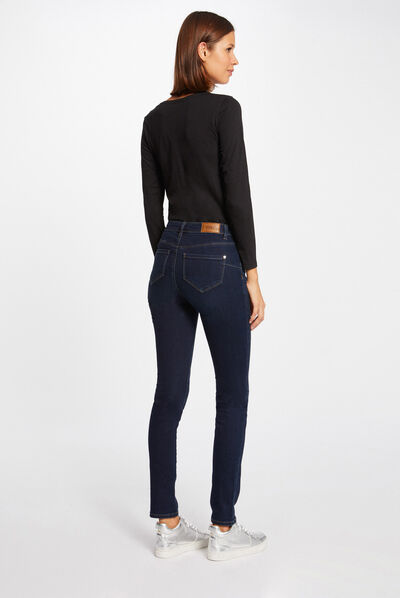 Long-sleeved t-shirt with embroidery black ladies'