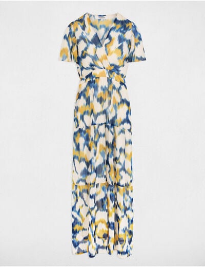 Printed maxi straight dress multicolor women