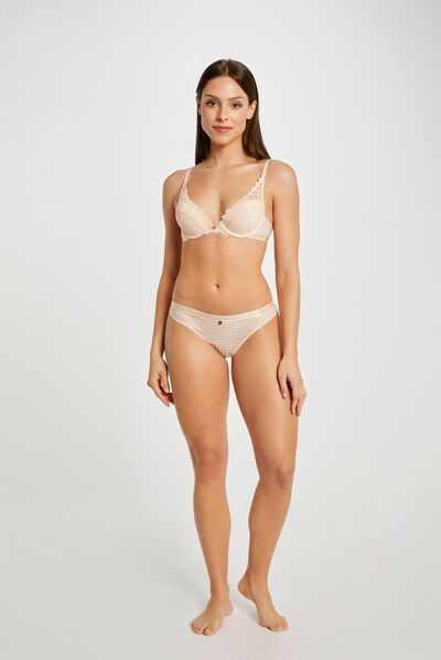 Lace brief pink ladies'