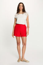 Sleeveless lace top white women