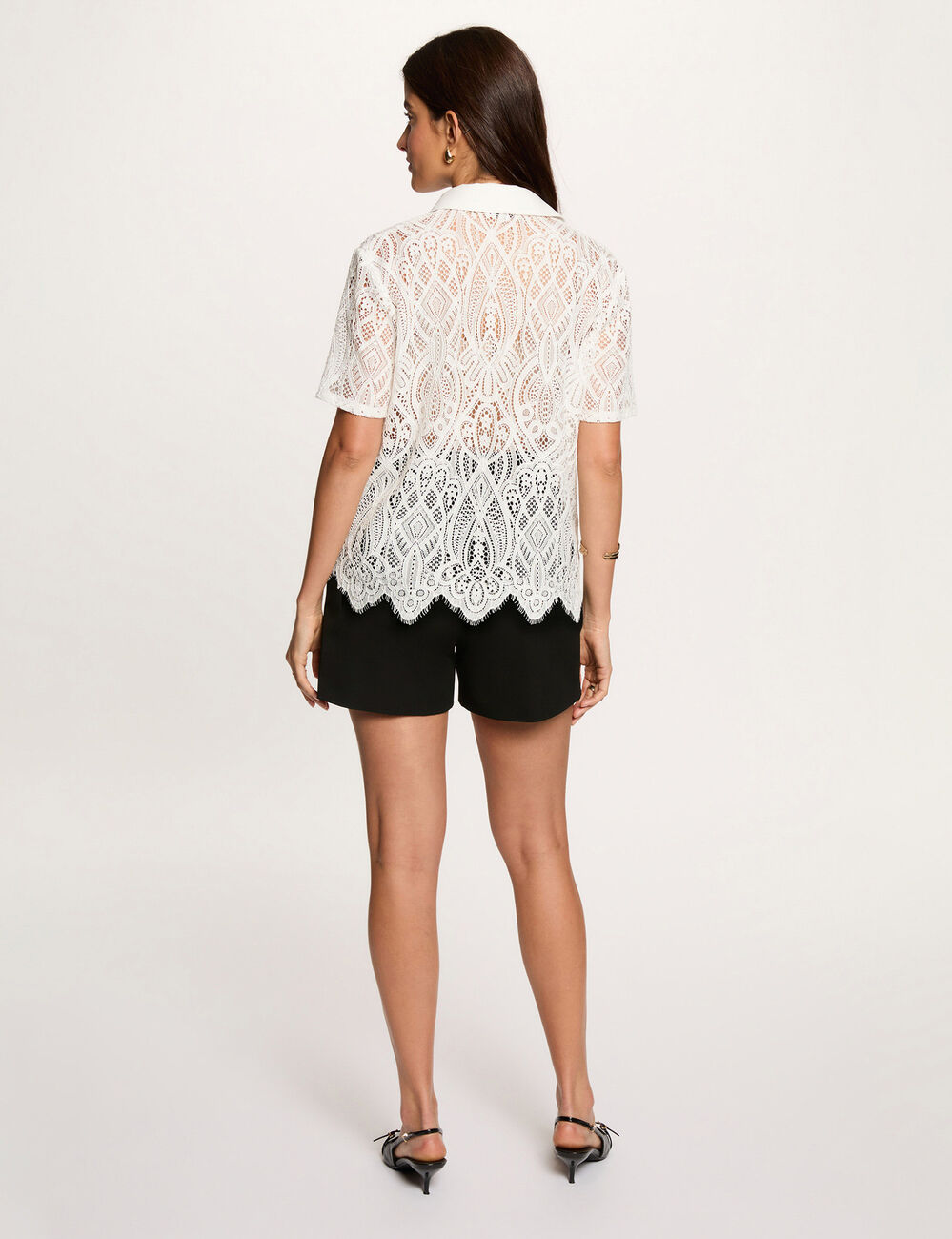 High-waisted shorts black women